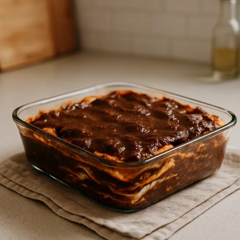 Paso 7 de Lasaña de Mole Poblano