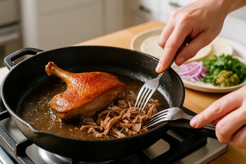 Paso 4 de Carnitas de Pato