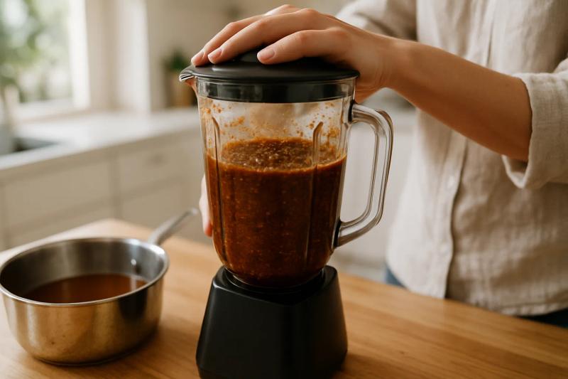 Paso 6 de Salsa de Pasilla