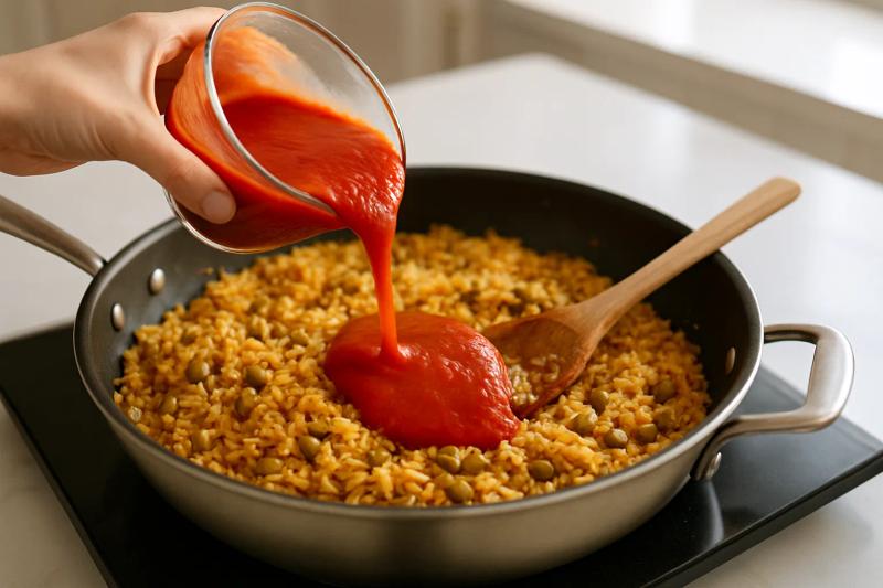 Paso 5 de Arroz con Gandules