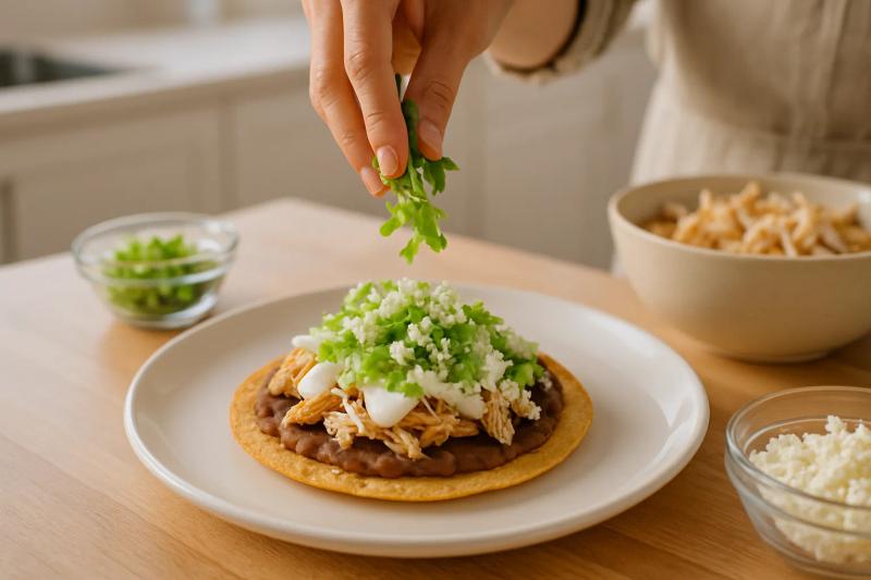 Paso 4 de Tostadas de Pollo