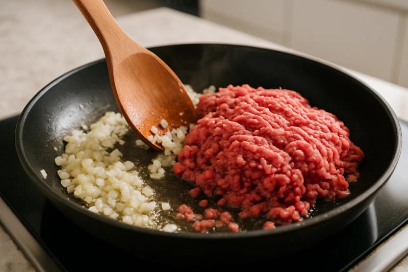 Paso 1 de Tostadas de Picadillo