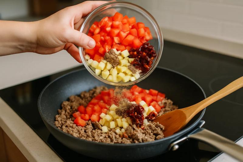 Paso 2 de Tostadas de Picadillo
