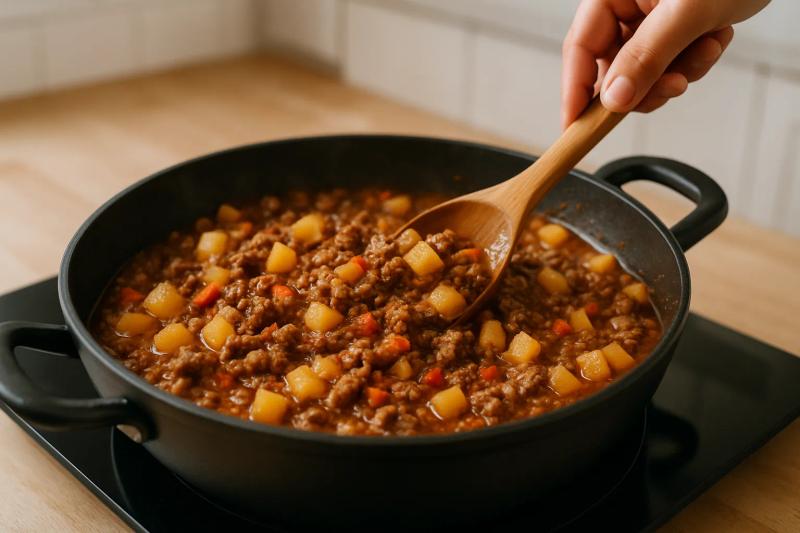 Paso 3 de Tostadas de Picadillo