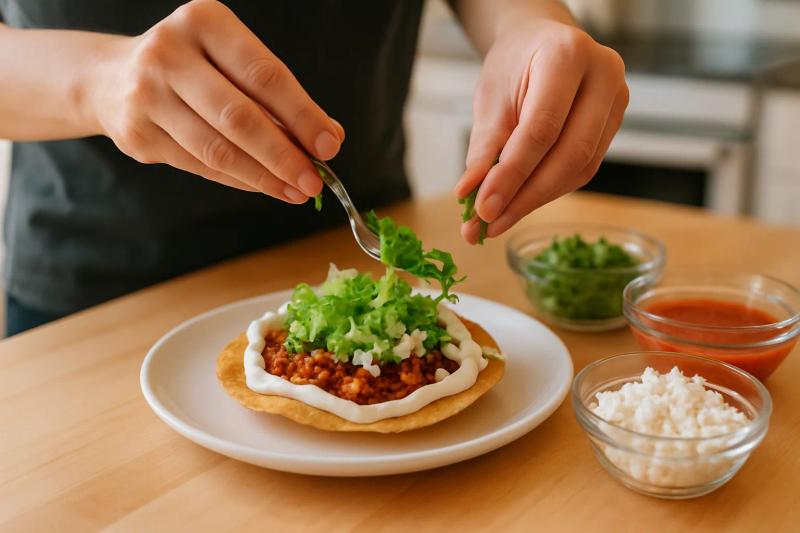 Paso 5 de Tostadas de Picadillo