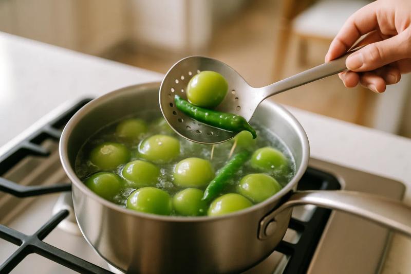 Paso 3 de Pollo en Mole Verde