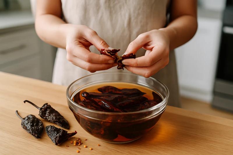 Paso 3 de Lomo en Salsa de Chile Morita