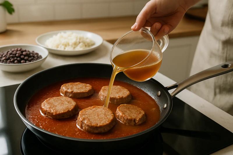 Paso 5 de Lomo en Salsa de Chile Morita