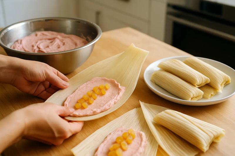 Paso 4 de Tamales de Dulce de Piña