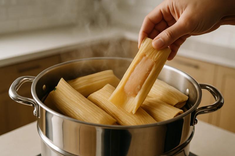 Paso 5 de Tamales de Dulce de Piña