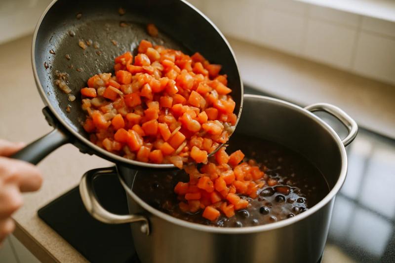 Paso 3 de Frijoles Borrachos