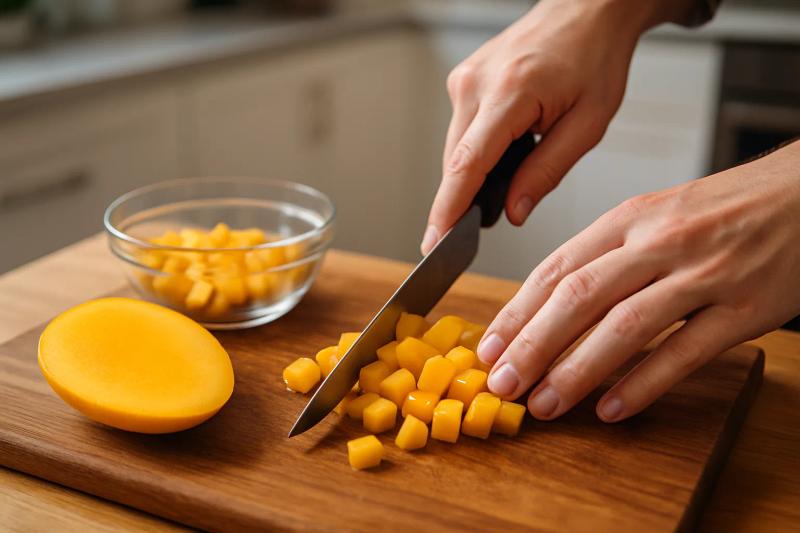 Paso 2 de Guacamole con Mango