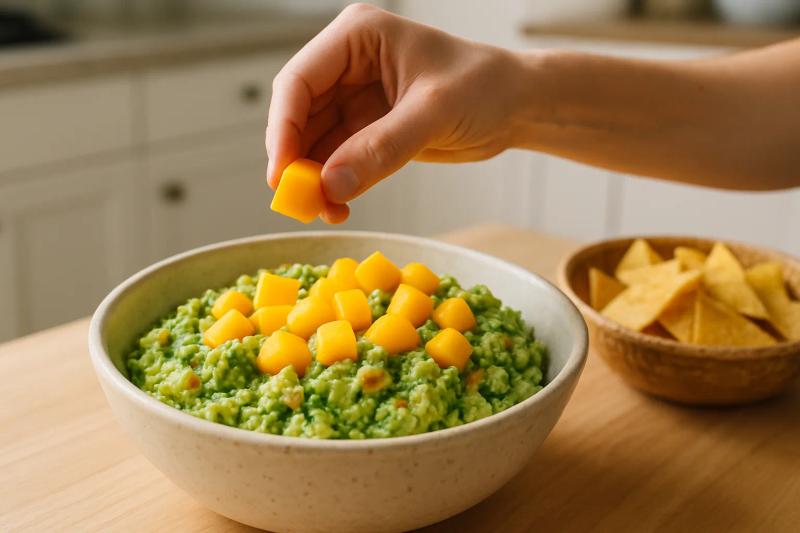Paso 5 de Guacamole con Mango