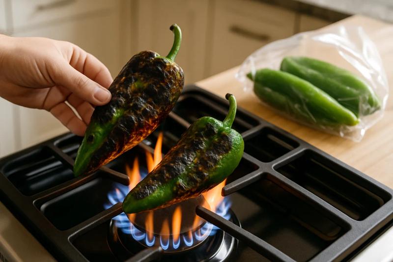 Paso 1 de Chile con Asadero