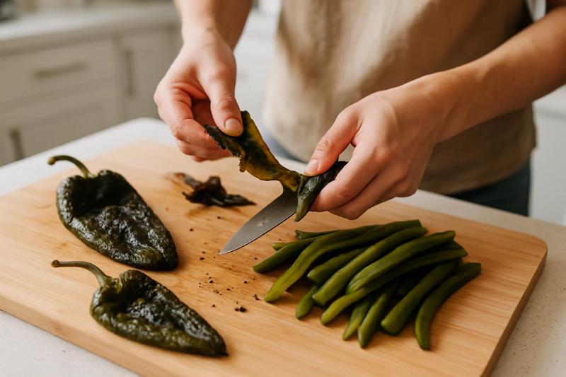 Paso 2 de Chile con Asadero
