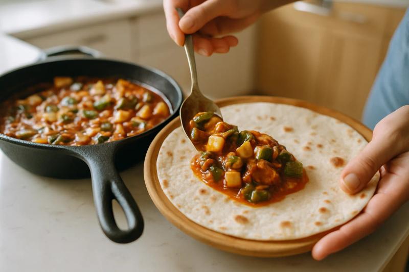 Paso 6 de Chile con Asadero