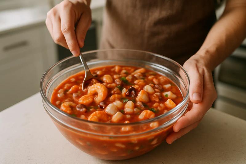 Paso 5 de Campechana de Mariscos