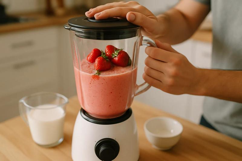 Paso 2 de Atole de Fresa