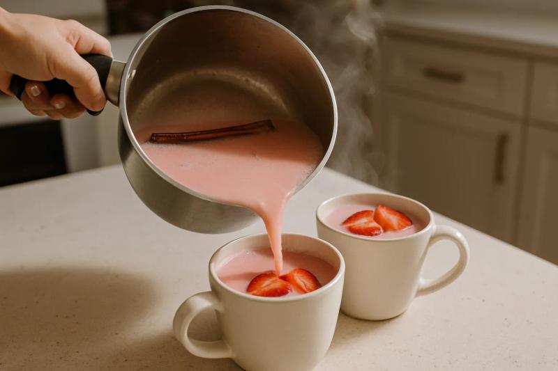 Paso 6 de Atole de Fresa