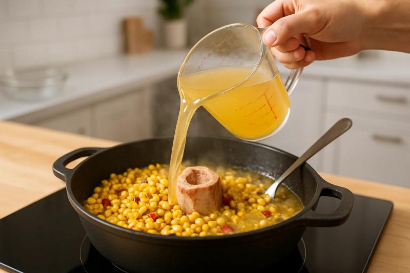 Paso 4 de Esquites con Tuétano