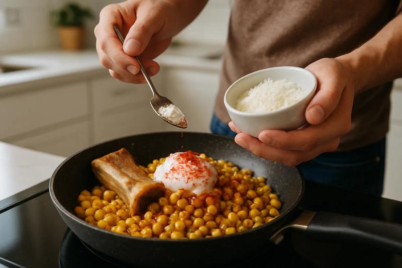 Paso 5 de Esquites con Tuétano