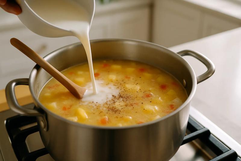 Paso 5 de Caldo de Queso