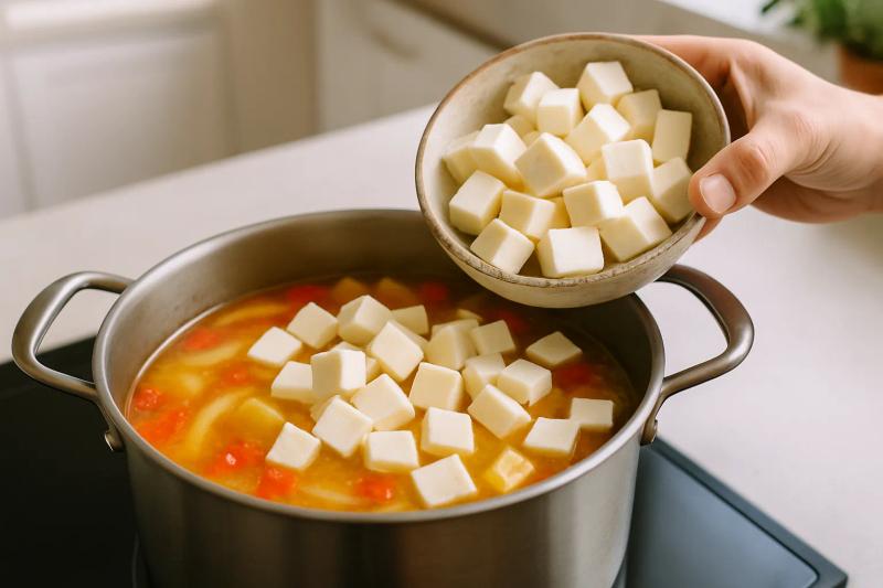 Paso 6 de Caldo de Queso