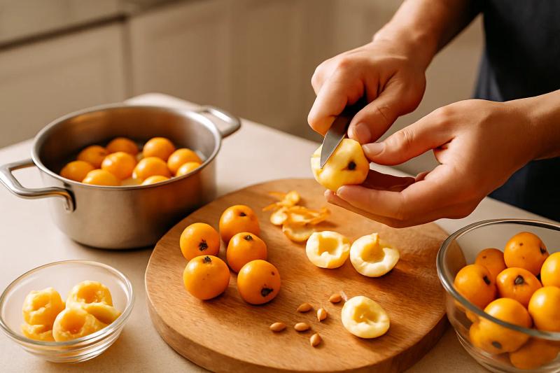 Paso 1 de Dulce de Tejocote