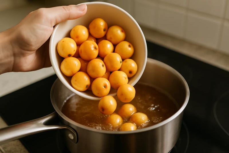 Paso 3 de Dulce de Tejocote