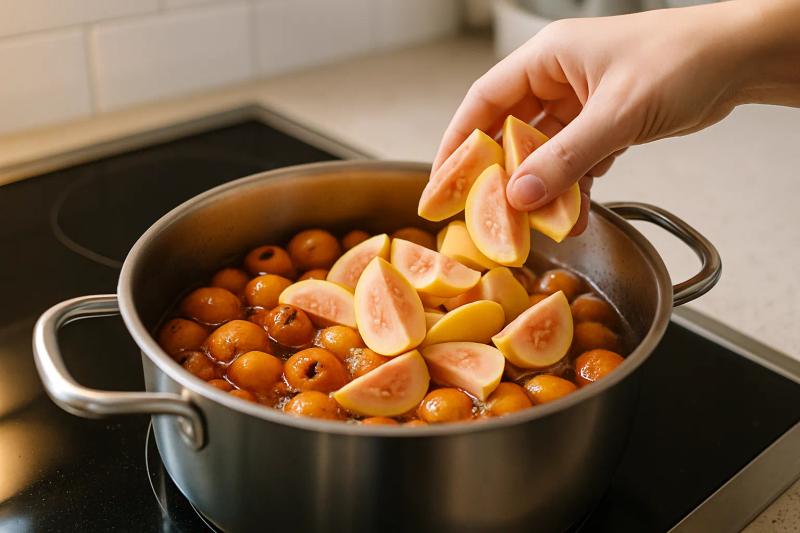 Paso 4 de Dulce de Tejocote