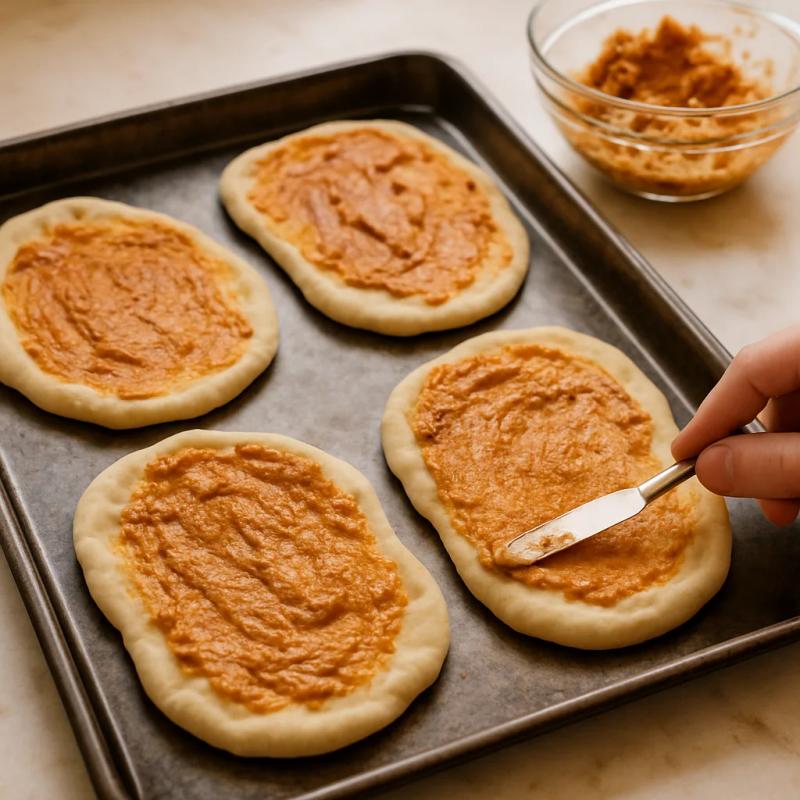 Paso 3 de Naan de Chipotle con Queso Oaxaca