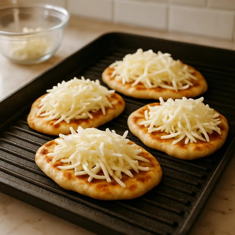 Paso 4 de Naan de Chipotle con Queso Oaxaca