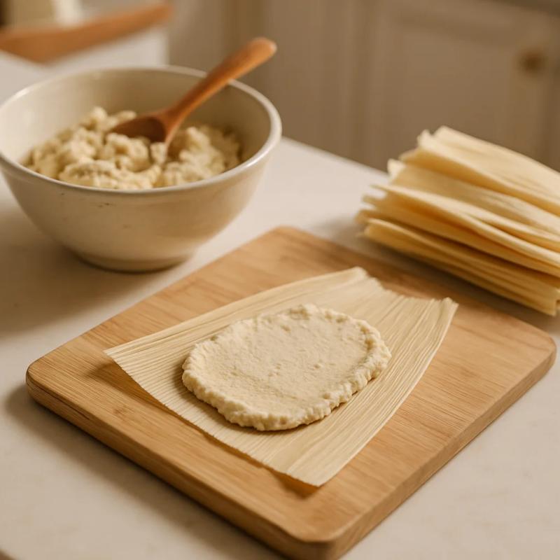 Paso 4 de Tamales de Frijol Veganos