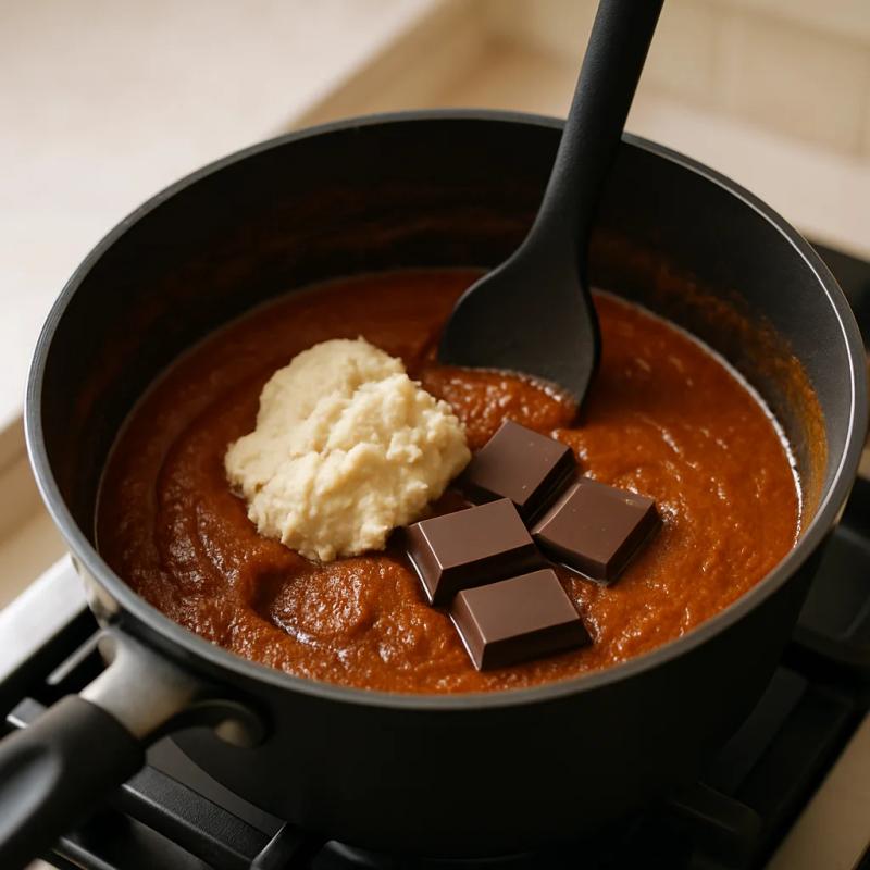 Paso 8 de Mole Vegano de Almendra