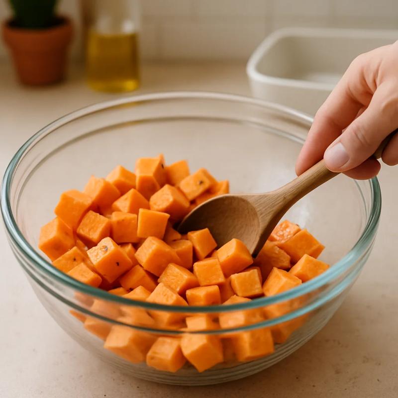 Paso 1 de Tacos de Camote y Frijol Negro