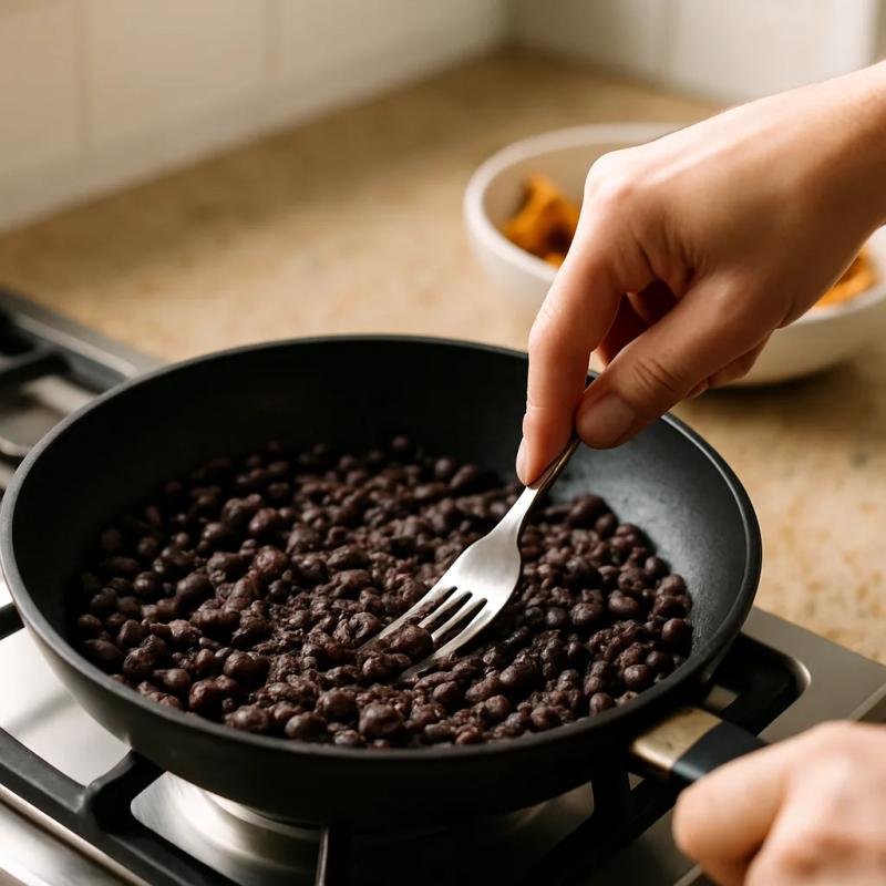 Paso 2 de Tacos de Camote y Frijol Negro