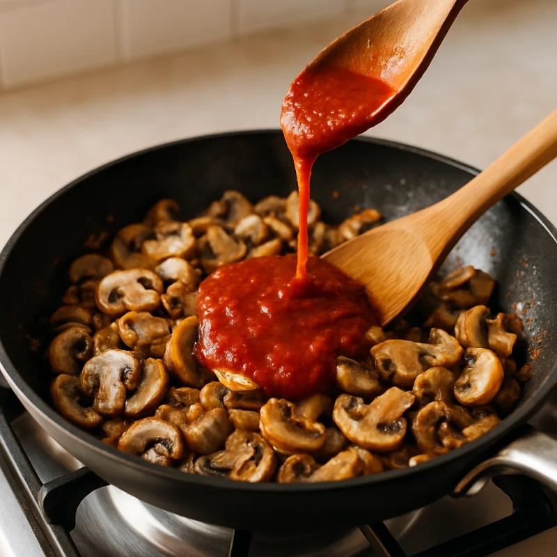 Paso 5 de Sopes de Champiñones con Chipotle