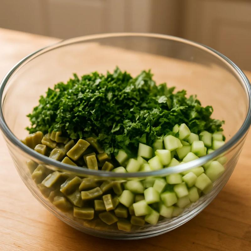 Paso 3 de Tabulé de Nopales