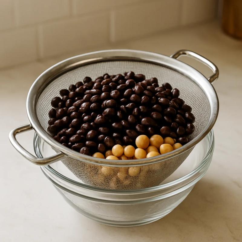 Paso 2 de Falafel de Frijol Negro con Salsa de Chipotle