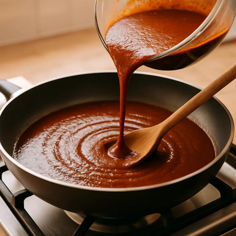 Paso 4 de Gnocchi en Salsa de Chile Pasilla