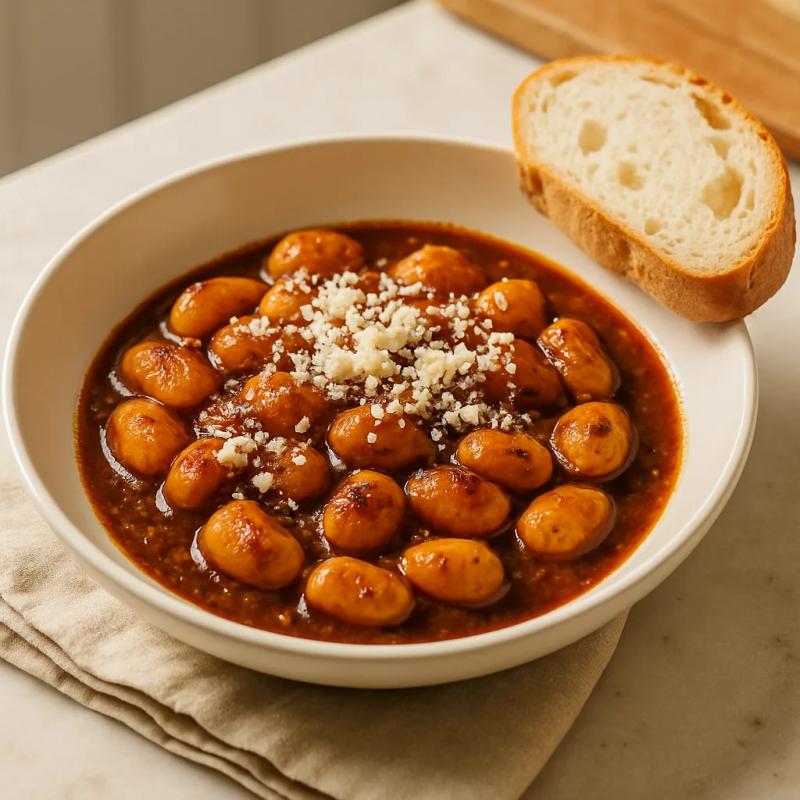 Paso 7 de Gnocchi en Salsa de Chile Pasilla