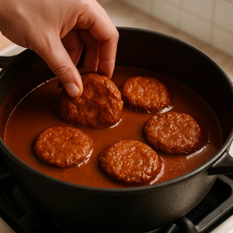 Paso 8 de Tortas de Camarón en Mole