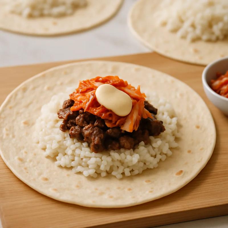 Paso 6 de Burrito Coreano de Bulgogi