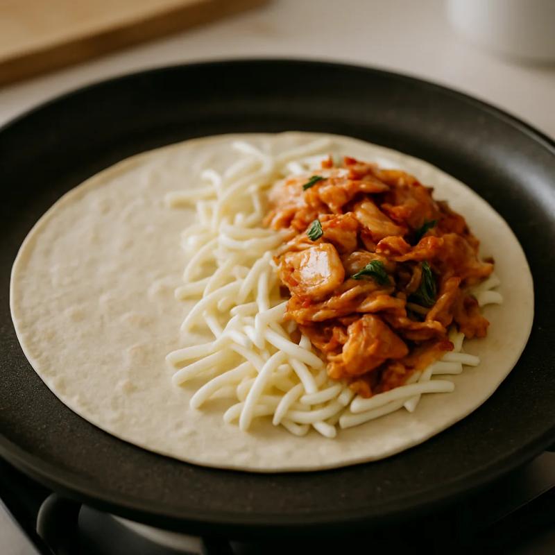 Paso 3 de Quesadilla Coreana con Kimchi
