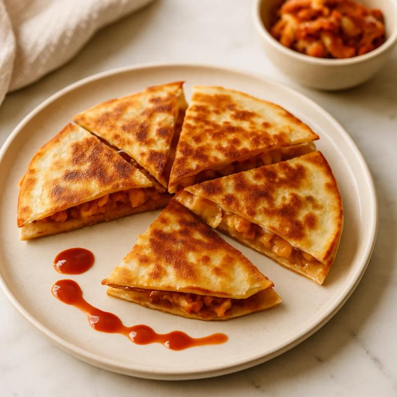 Paso 5 de Quesadilla Coreana con Kimchi