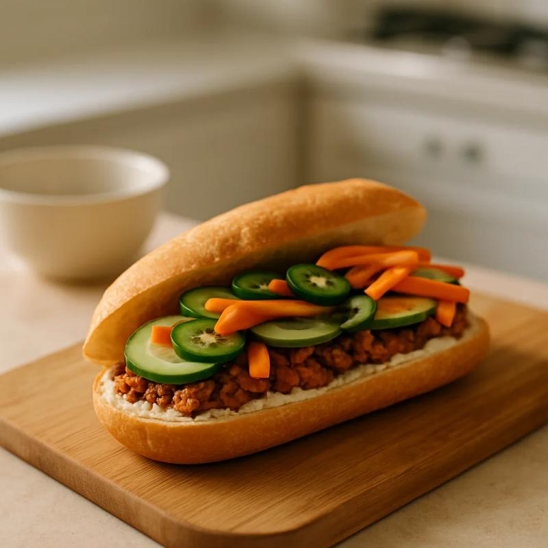 Paso 6 de Banh Mi Mexicano