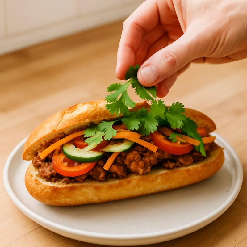 Paso 7 de Banh Mi Mexicano