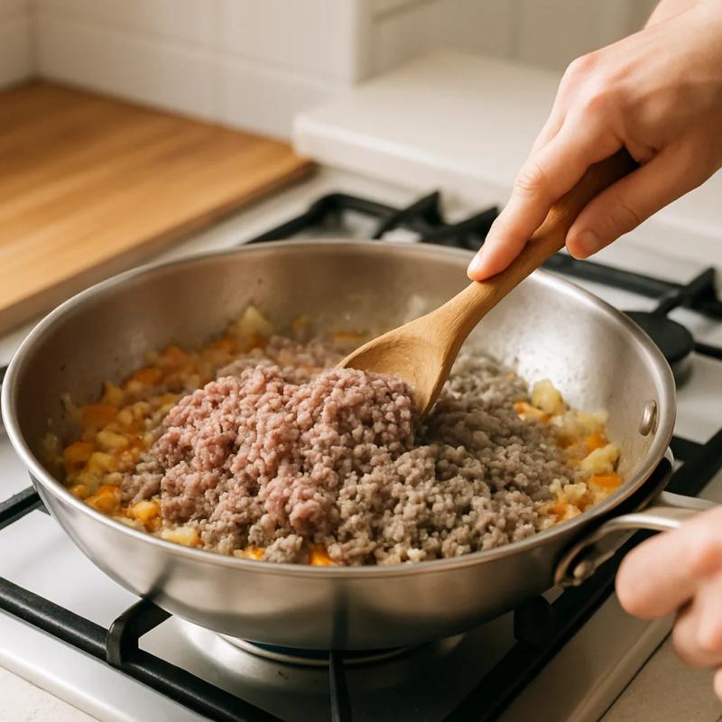 Paso 3 de Samosa de Picadillo Mexicano