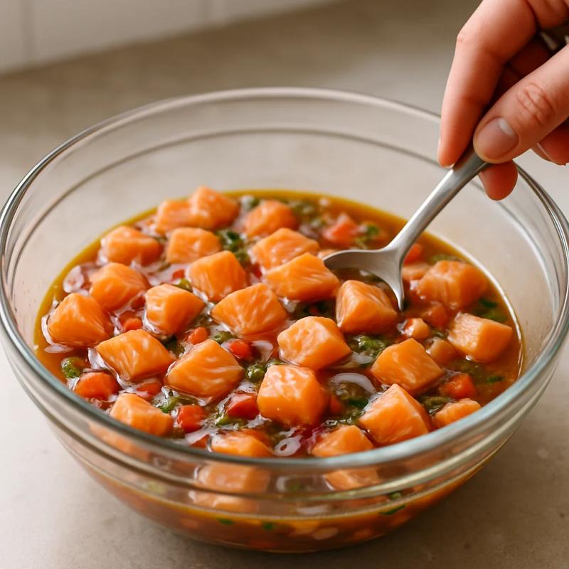 Paso 3 de Ceviche Nikkei Mexicano