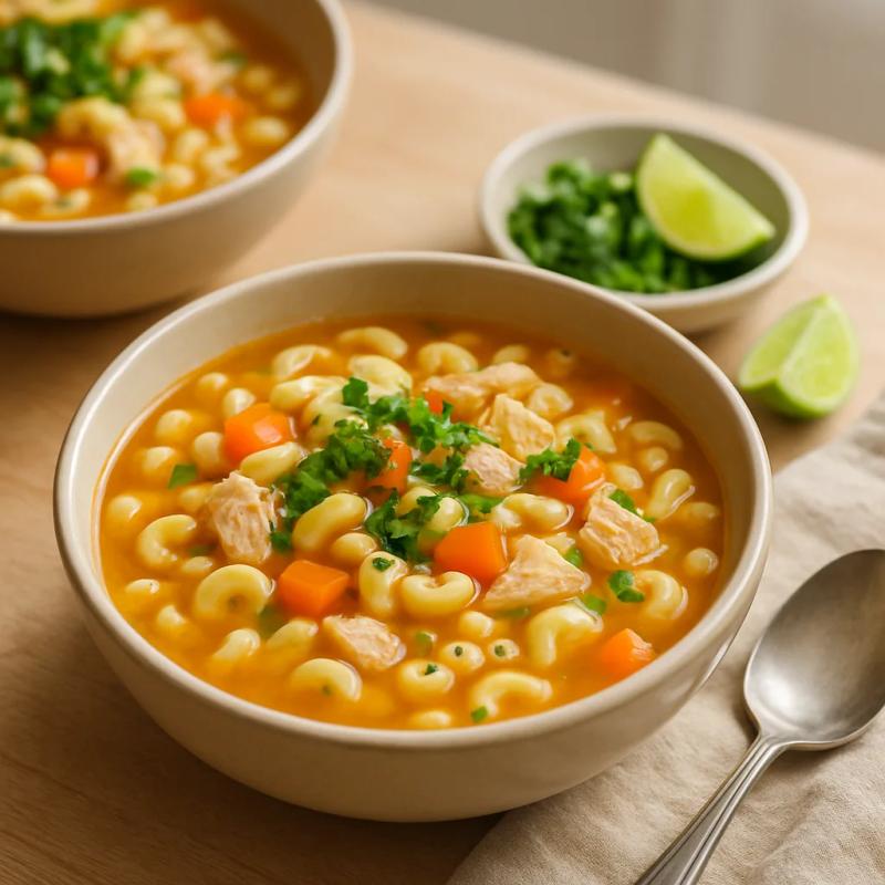 Paso 6 de Sopa de Coditos con Pollo